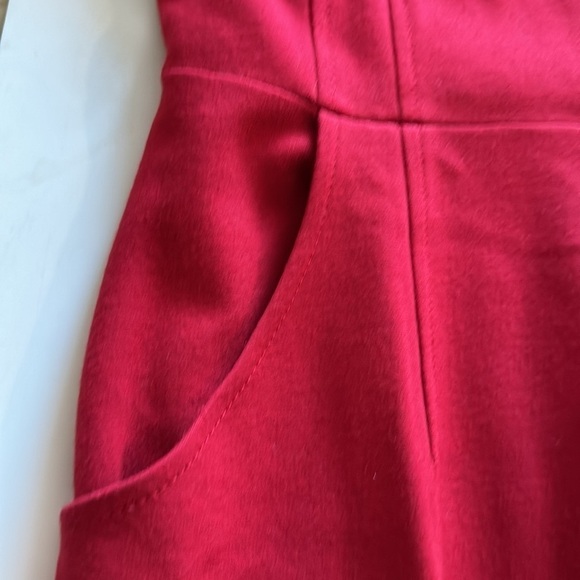 Size 4 Antonia Melani lined short sleeve cap sleeve zip up dress with pockets - Picture 8 of 16